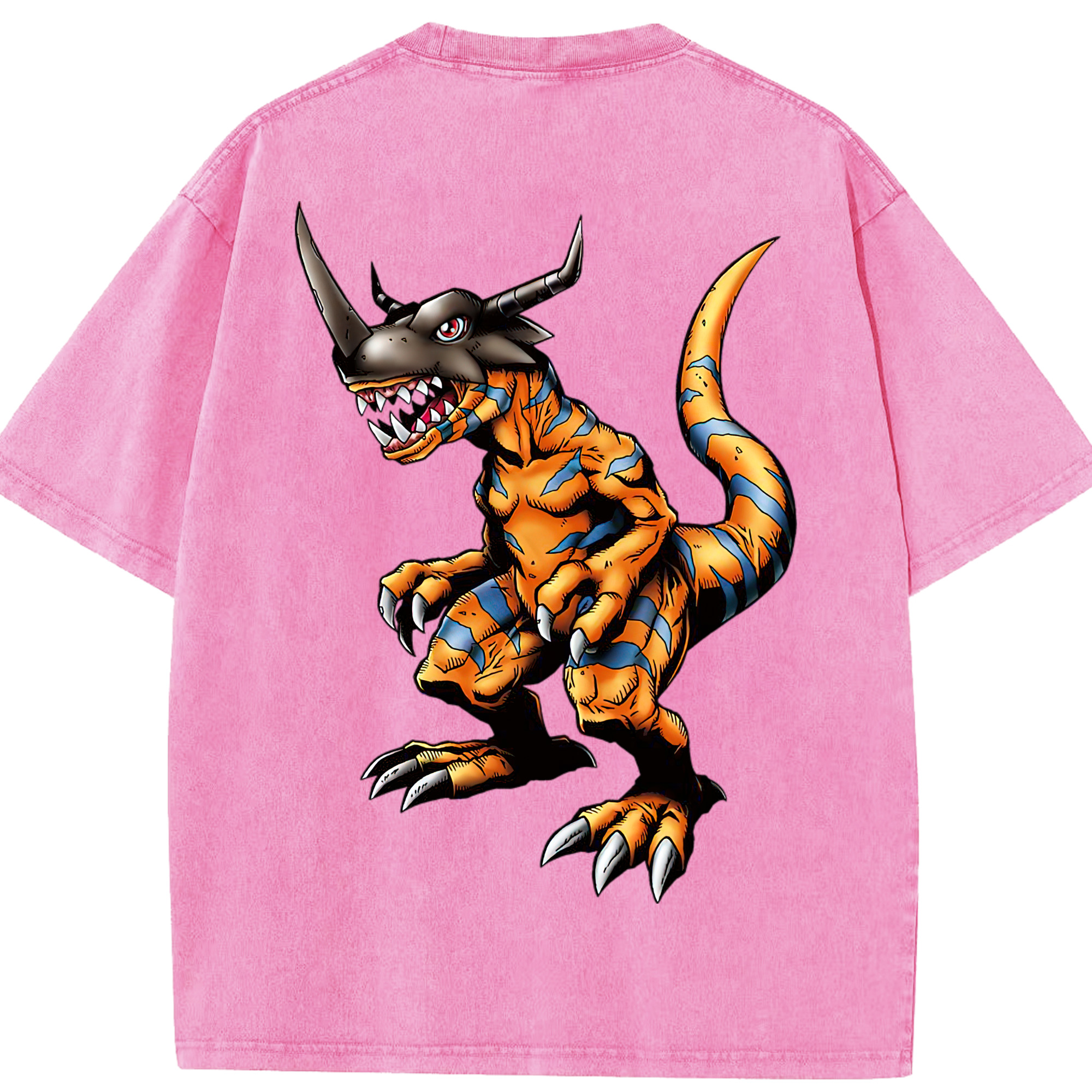 （画像用） Digimon デジタルモンスター/デジモン 綿100% ヴィンテージ風 半袖Tシャツ（背面プリント）